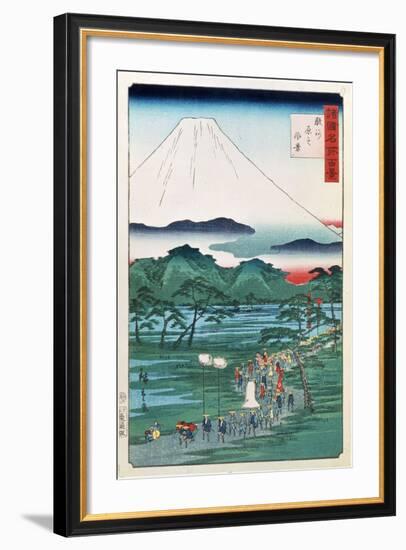 Mount Fuji from the Province of Hara in Suruga, 1860-null-Framed Giclee Print