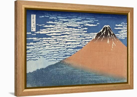 Mount Fuji in Clear Weather (also known as Red Fuji), c.1830-Katsushika Hokusai-Framed Premier Image Canvas