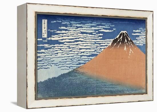 Mount Fuji in Clear Weather (also known as Red Fuji), c.1830-Katsushika Hokusai-Framed Premier Image Canvas