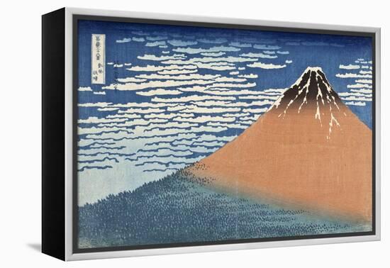 Mount Fuji in Clear Weather (also known as Red Fuji), c.1830-Katsushika Hokusai-Framed Premier Image Canvas