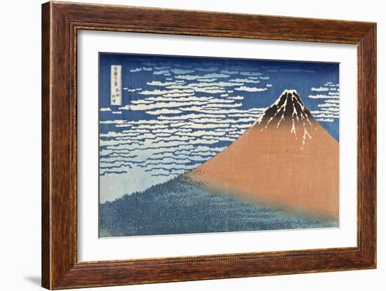 Mount Fuji in Clear Weather (also known as Red Fuji), c.1830-Katsushika Hokusai-Framed Giclee Print