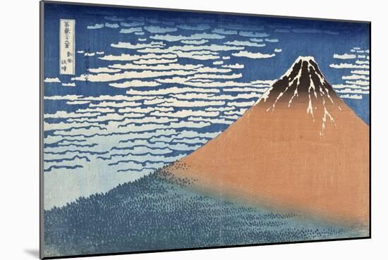 Mount Fuji in Clear Weather (also known as Red Fuji), c.1830-Katsushika Hokusai-Mounted Giclee Print