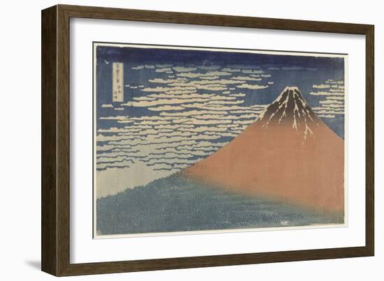 Mount Fuji in Clear Weather (also known as Red Fuji), c.1830-Katsushika Hokusai-Framed Giclee Print