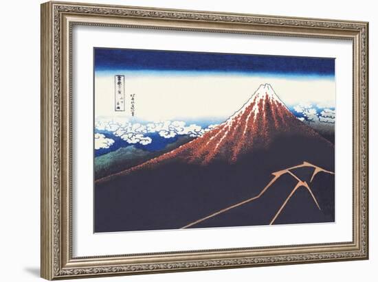 Mount Fuji in Summer-Katsushika Hokusai-Framed Art Print