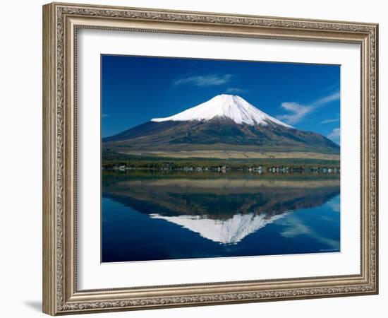 Mount Fuji, Lake Yamanaka, Fuji, Honshu, Japan-Steve Vidler-Framed Photographic Print