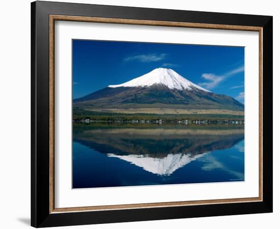 Mount Fuji, Lake Yamanaka, Fuji, Honshu, Japan-Steve Vidler-Framed Photographic Print