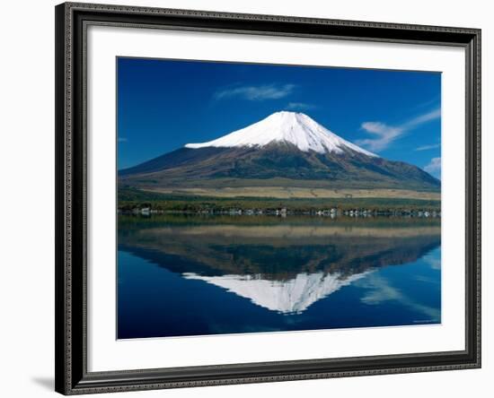 Mount Fuji, Lake Yamanaka, Fuji, Honshu, Japan-Steve Vidler-Framed Photographic Print