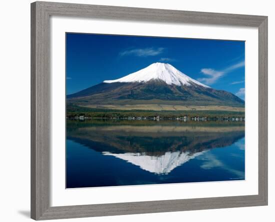 Mount Fuji, Lake Yamanaka, Fuji, Honshu, Japan-Steve Vidler-Framed Photographic Print