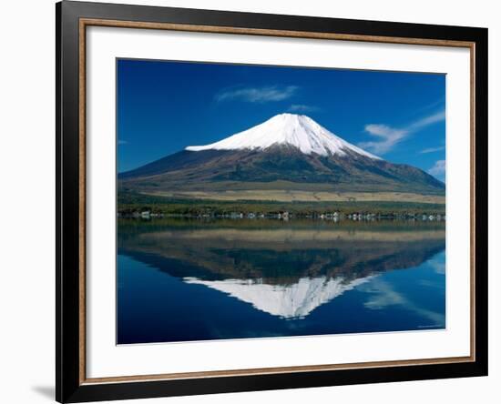 Mount Fuji, Lake Yamanaka, Fuji, Honshu, Japan-Steve Vidler-Framed Photographic Print