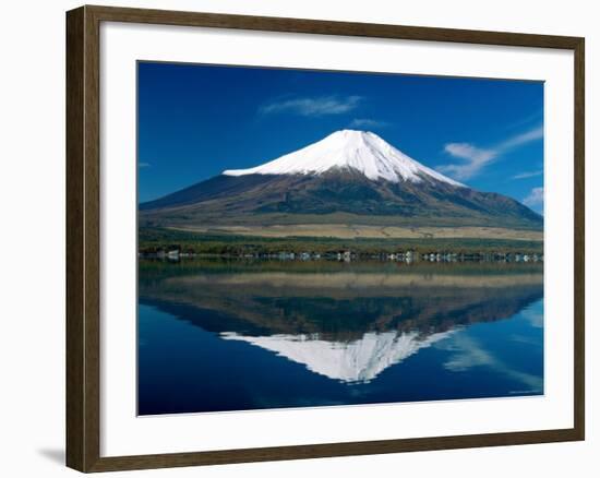 Mount Fuji, Lake Yamanaka, Fuji, Honshu, Japan-Steve Vidler-Framed Photographic Print