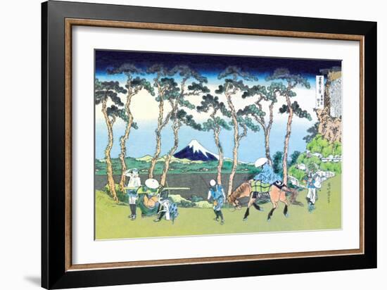 Mount Fuji Pilgrimage-Katsushika Hokusai-Framed Art Print