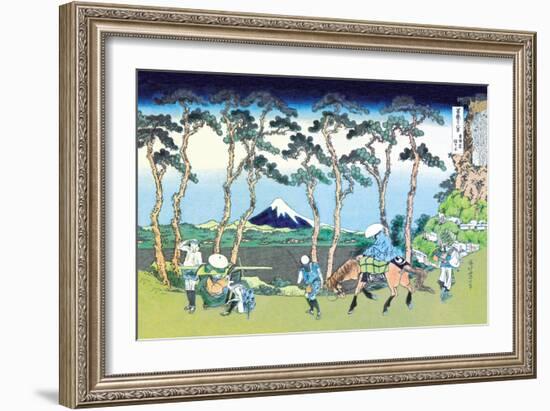 Mount Fuji Pilgrimage-Katsushika Hokusai-Framed Art Print