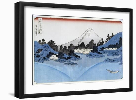 Mount Fuji Reflected in Lake Misaica, from the Series '36 Views of Mount Fuji' ('Fugaku…-Katsushika Hokusai-Framed Giclee Print