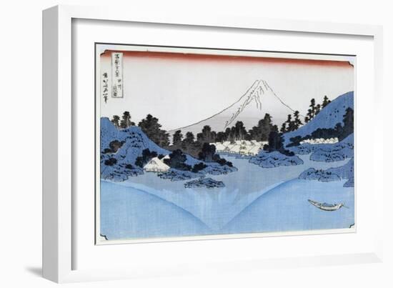 Mount Fuji Reflected in Lake Misaica, from the Series '36 Views of Mount Fuji' ('Fugaku…-Katsushika Hokusai-Framed Giclee Print