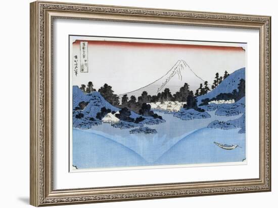 Mount Fuji Reflected in Lake Misaica, from the Series '36 Views of Mount Fuji' ('Fugaku…-Katsushika Hokusai-Framed Premium Giclee Print