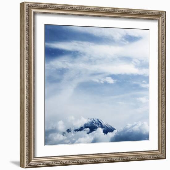 Mount Fuji with Clouds-Micha Pawlitzki-Framed Premium Photographic Print