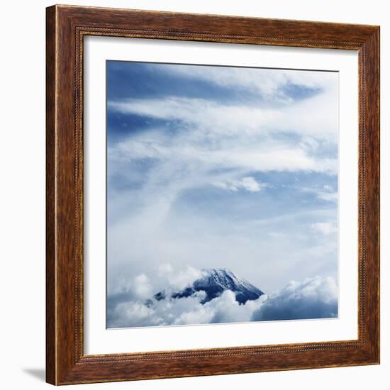 Mount Fuji with Clouds-Micha Pawlitzki-Framed Premium Photographic Print