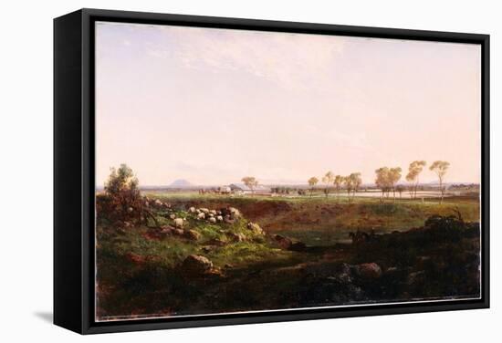 Mount Fyans Woolshed (The Woolshed Near Camperdow), 1869-Louis Buvelot-Framed Premier Image Canvas