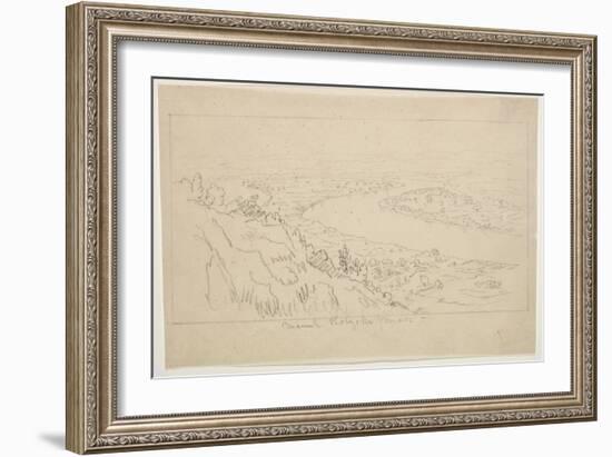 Mount Holyoke, Massachusetts (Graphite on Tracing Paper)-Thomas Cole-Framed Giclee Print