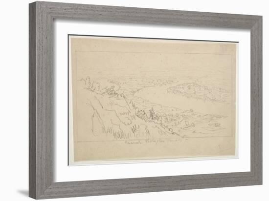 Mount Holyoke, Massachusetts (Graphite on Tracing Paper)-Thomas Cole-Framed Giclee Print