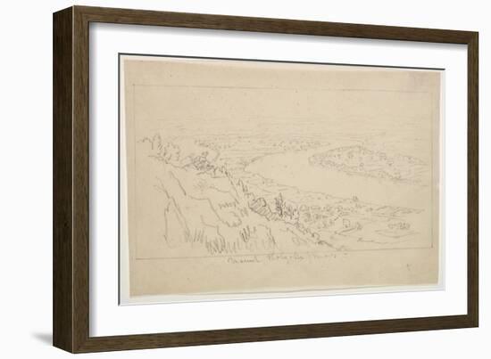 Mount Holyoke, Massachusetts (Graphite on Tracing Paper)-Thomas Cole-Framed Giclee Print