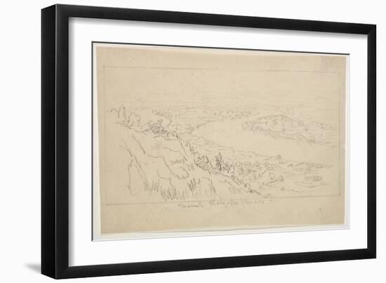 Mount Holyoke, Massachusetts (Graphite on Tracing Paper)-Thomas Cole-Framed Giclee Print