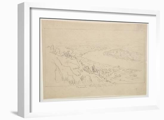 Mount Holyoke, Massachusetts (Graphite on Tracing Paper)-Thomas Cole-Framed Giclee Print