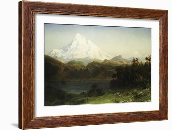 Mount Hood in Oregon-Albert Bierstadt-Framed Giclee Print