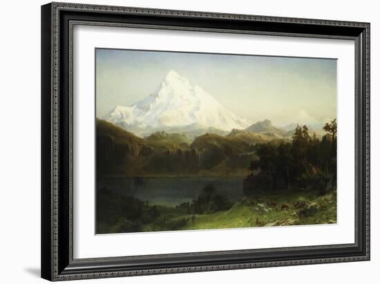 Mount Hood in Oregon-Albert Bierstadt-Framed Giclee Print