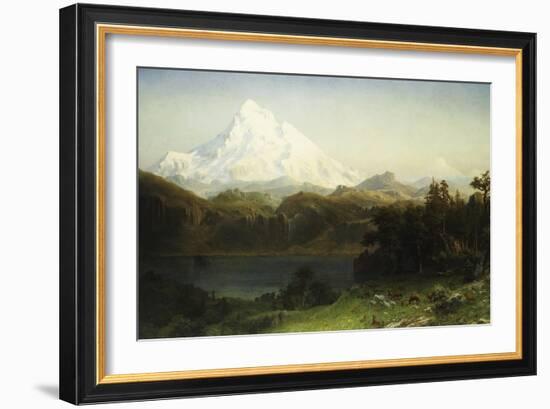 Mount Hood in Oregon-Albert Bierstadt-Framed Giclee Print