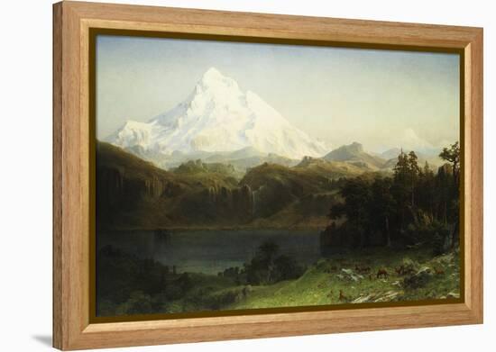 Mount Hood in Oregon-Albert Bierstadt-Framed Premier Image Canvas