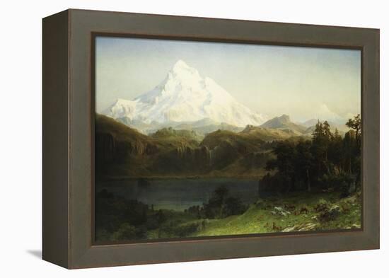 Mount Hood in Oregon-Albert Bierstadt-Framed Premier Image Canvas