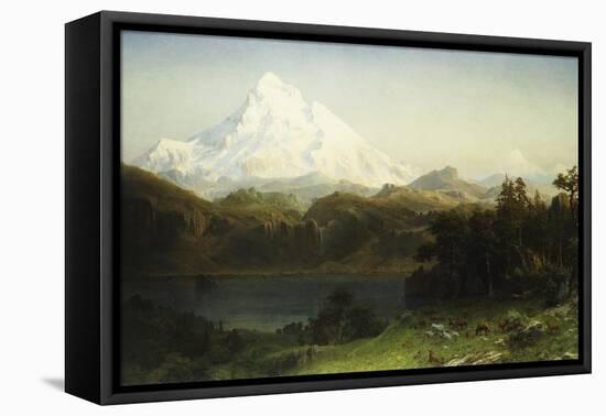 Mount Hood in Oregon-Albert Bierstadt-Framed Premier Image Canvas