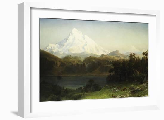 Mount Hood in Oregon-Albert Bierstadt-Framed Giclee Print