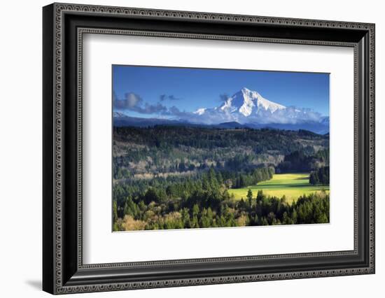 Mount Hood, Jonsrud Viewpoint, Sandy, Oregon, USA-Michel Hersen-Framed Photographic Print