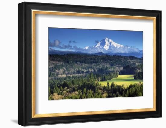 Mount Hood, Jonsrud Viewpoint, Sandy, Oregon, USA-Michel Hersen-Framed Photographic Print