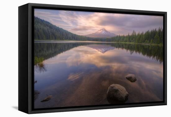 Mount Hood Reflection at Trillium Lake, Oregon-Vincent James-Framed Premier Image Canvas