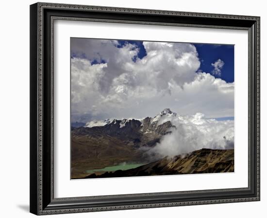 Mount Huayna Potosi Viewed from Mount Chacaltaya, Calahuyo, Cordillera Real, Bolivia, Andes-Simon Montgomery-Framed Photographic Print