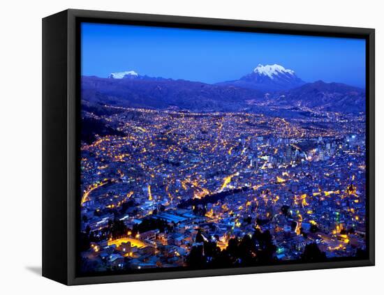 Mount Illimani, Andes Mountains, Templo Andino Jach'A Apacheta Mirador, Views of La Paz from El Alt-John Coletti-Framed Premier Image Canvas