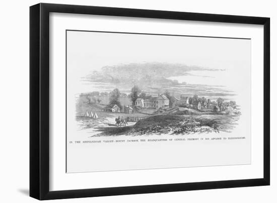 Mount Jackson - Fremont's Headquarters in the Shenandoah-Frank Leslie-Framed Art Print