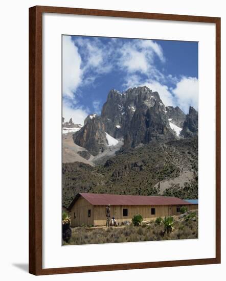 Mount Kenya and the Peaks of Nelion on the Left and Batian on Right, Kenya, East Africa-Poole David-Framed Photographic Print