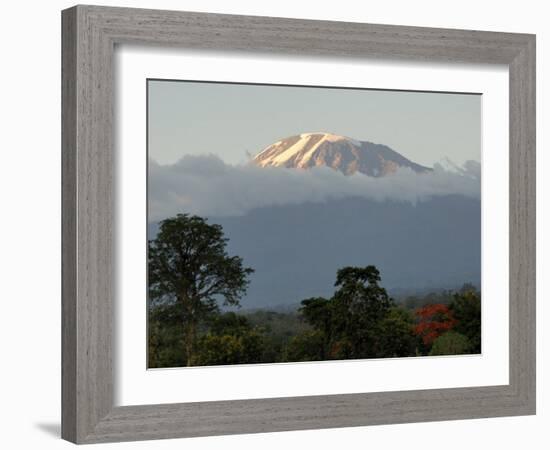 Mount Kilimanjaro, UNESCO World Heritage Site, Tanzania, East Africa, Africa-Groenendijk Peter-Framed Photographic Print