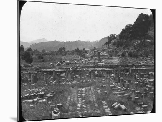 Mount Kronos and Temple of Hera, Olympia, Greece, Late 19th or Early 20th Century-null-Mounted Photographic Print