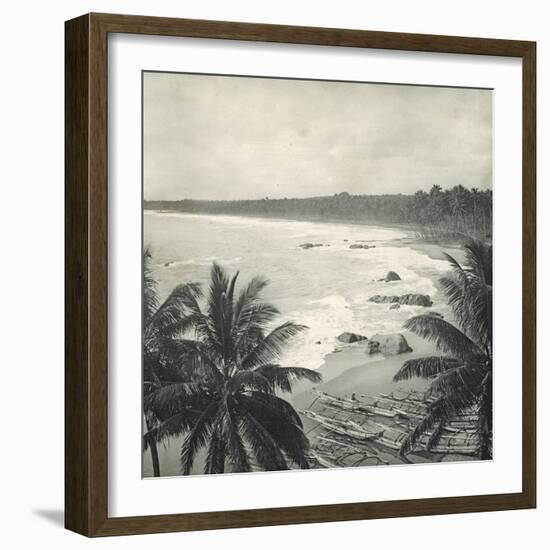 Mount Lavinia Bay, Ceylon, February 1912-English Photographer-Framed Giclee Print