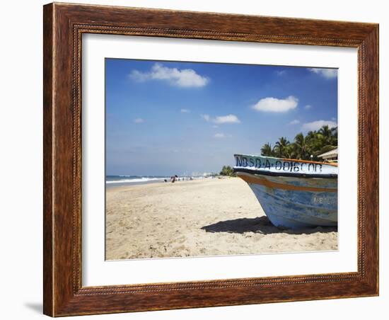 Mount Lavinia Beach, Mount Lavinia, Colombo, Sri Lanka, Asia-Ian Trower-Framed Photographic Print