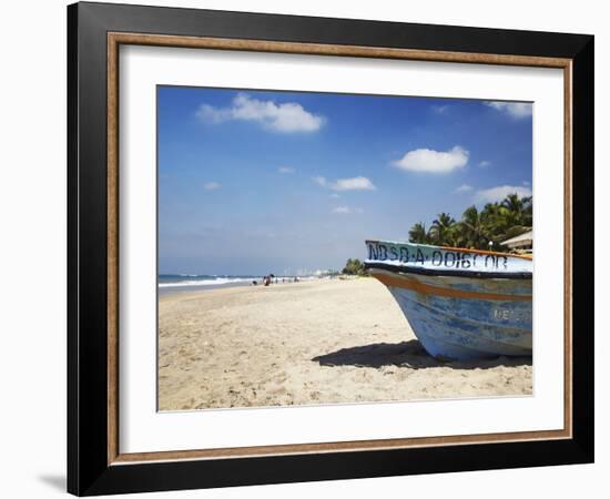 Mount Lavinia Beach, Mount Lavinia, Colombo, Sri Lanka, Asia-Ian Trower-Framed Photographic Print