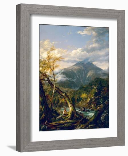 Mount Marcy from the Opalescent River, 1847 (Oil on Canvas)-Thomas Cole-Framed Giclee Print