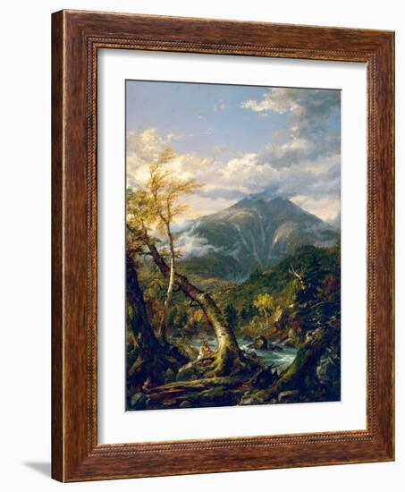 Mount Marcy from the Opalescent River, 1847 (Oil on Canvas)-Thomas Cole-Framed Giclee Print