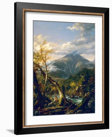 Mount Marcy from the Opalescent River, 1847 (Oil on Canvas)-Thomas Cole-Framed Giclee Print