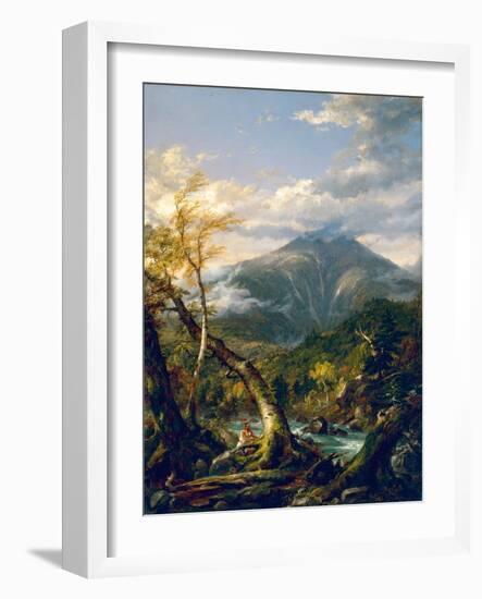 Mount Marcy from the Opalescent River, 1847 (Oil on Canvas)-Thomas Cole-Framed Giclee Print